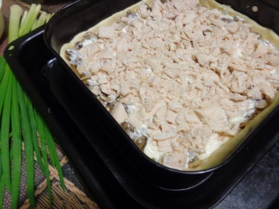 Песочный пирог Закусочный с курицей и грибами - DSC02641.JPG