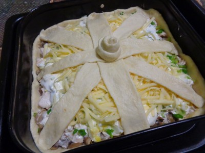 Песочный пирог Закусочный с курицей и грибами - DSC02646.JPG