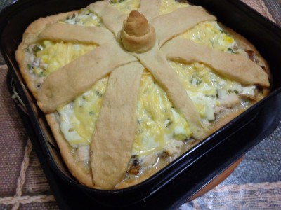 Песочный пирог Закусочный с курицей и грибами - DSC02647.JPG