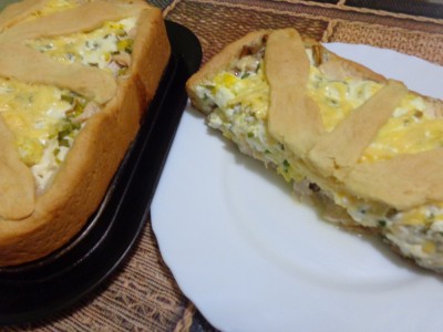 Песочный пирог Закусочный с курицей и грибами - DSC02650.JPG