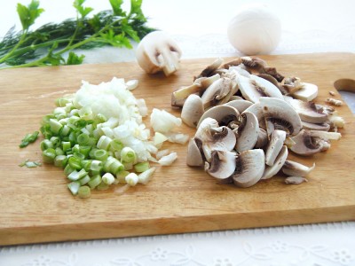 Стручковая фасоль с грибами и сыром - 2.JPG