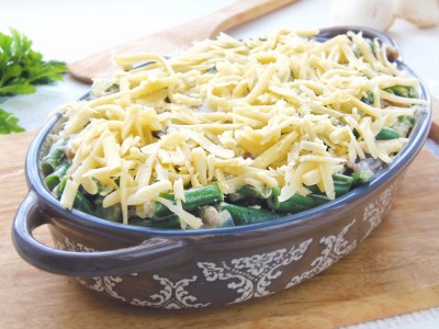 Стручковая фасоль с грибами и сыром - 7.JPG