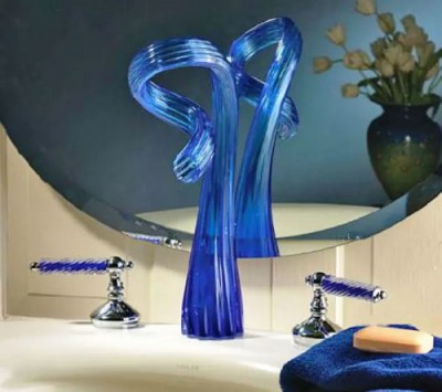 Стеклянные смесители в кухонном интерьере - 7.jpg