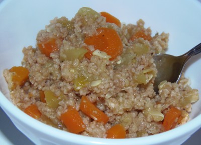 Теплый салат с соевым мясом и овощами - кабачки тушеные с соевым фаршем.JPG