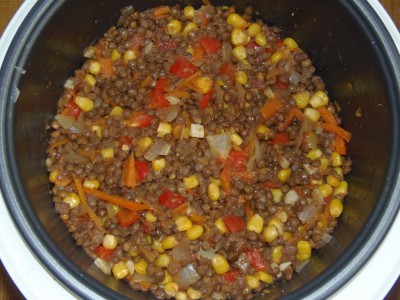 Овощной суп с зеленой чечевицей - PB120093.JPG
