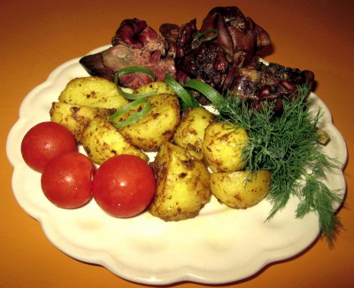 Куриная печень с картофелем, приготовленная в СВЧ-печи - IMG_4005.JPG