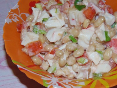 Салат с белой фасолью и печеным болгарским перцем - P1200018.JPG