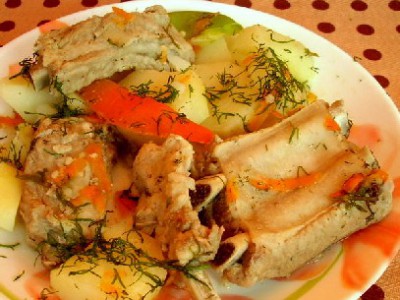 Ароматные свиные ребра, запеченные в духовке - DSCN6858.JPG