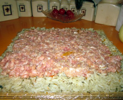 Рисовый рулет с индюшиным фаршем, приготовленный в СВЧ - IMG_8412.JPG