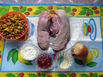 Свиной язык с овощами и рисом - Свиной язык с овощами и рисом 1.JPG